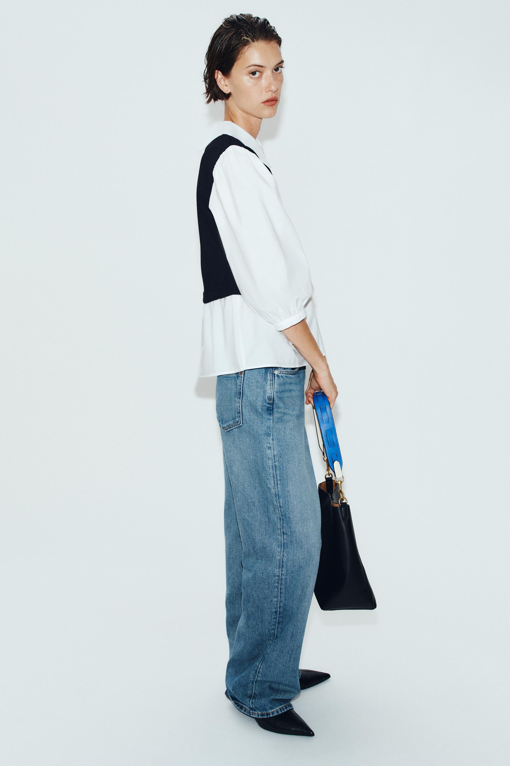 CONTRASTING POPLIN SHIRT