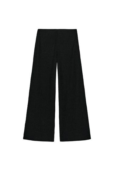 PANTALÓN RECTO TEXTURA - Negro de Zara