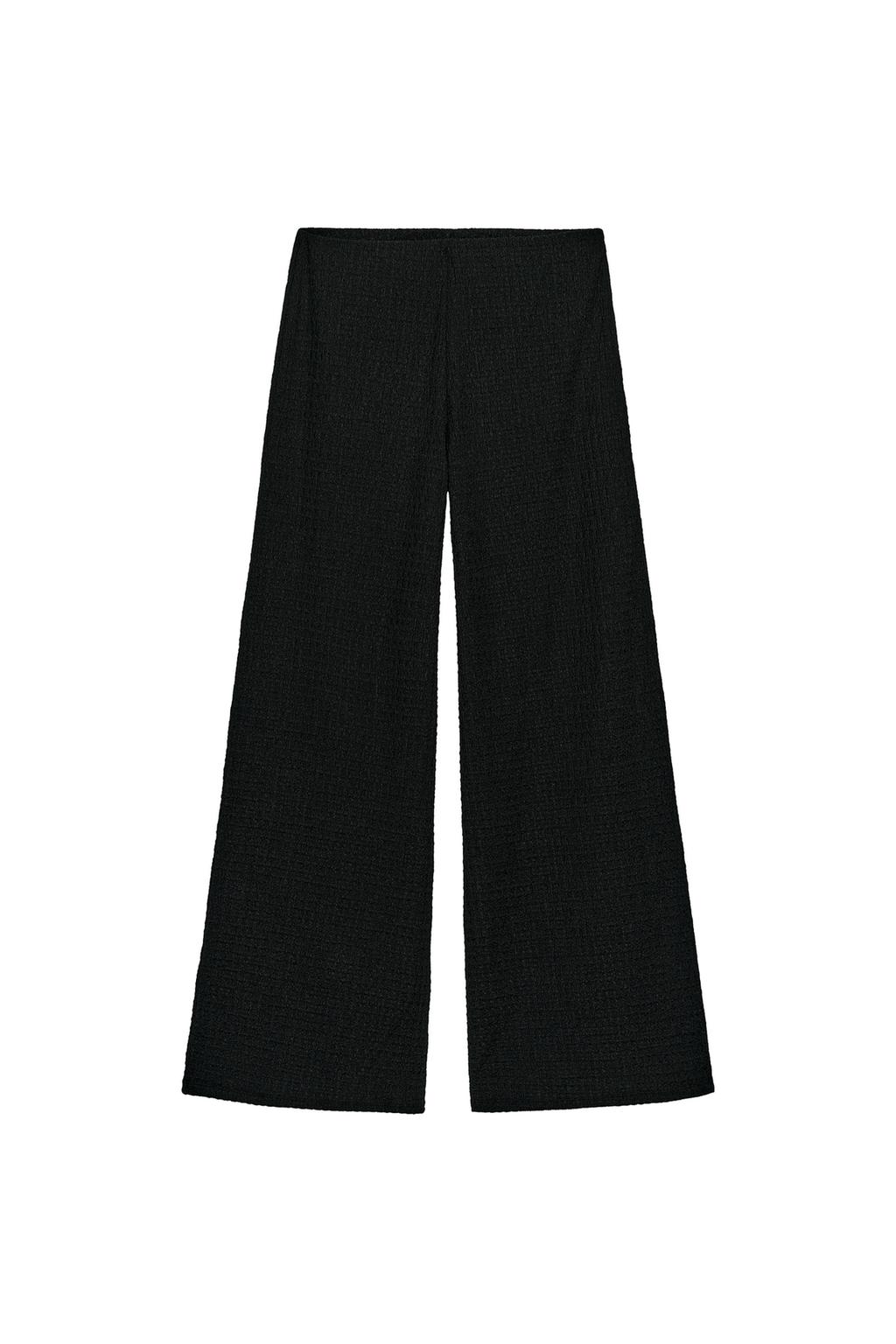 TEXTURED STRAIGHT-LEG TROUSERS