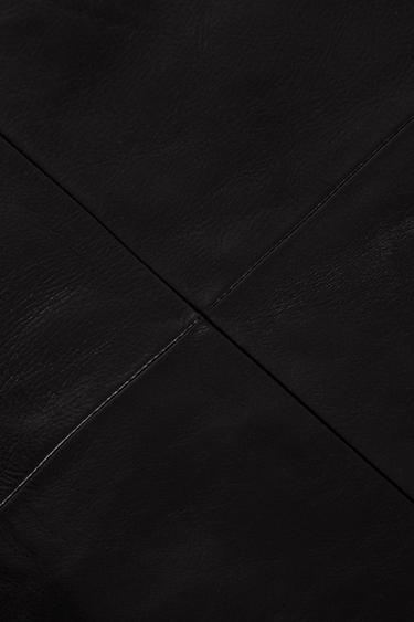 SEAMED LEATHER BEAN BAG CHAIR - Black by Zara - Image 3