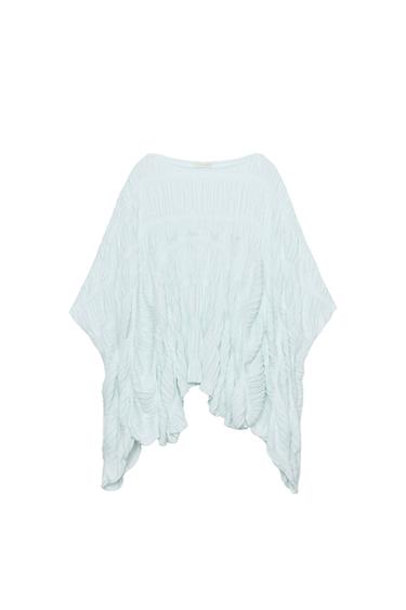 TOP طبقة بملمس بارز - جليدي by Zara