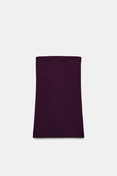 VESTIDO STRETCH PALABRA DE HONOR - Berenjena oscuro de Zara