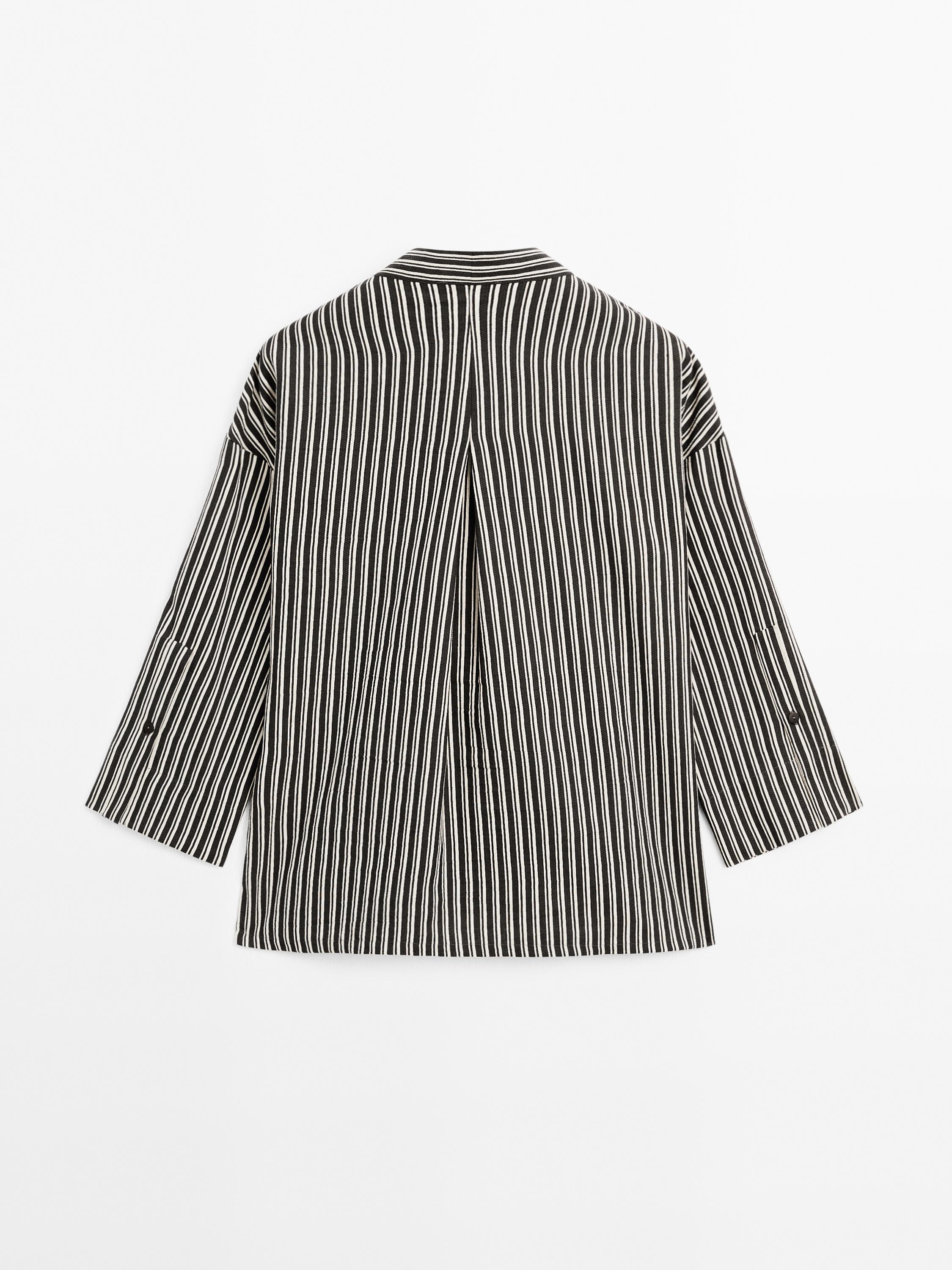 Kimono coton à rayures