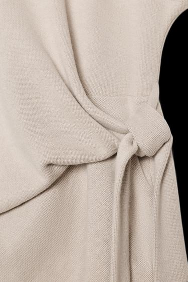 Zara SOFT KNOT TOP - Sand / Marl