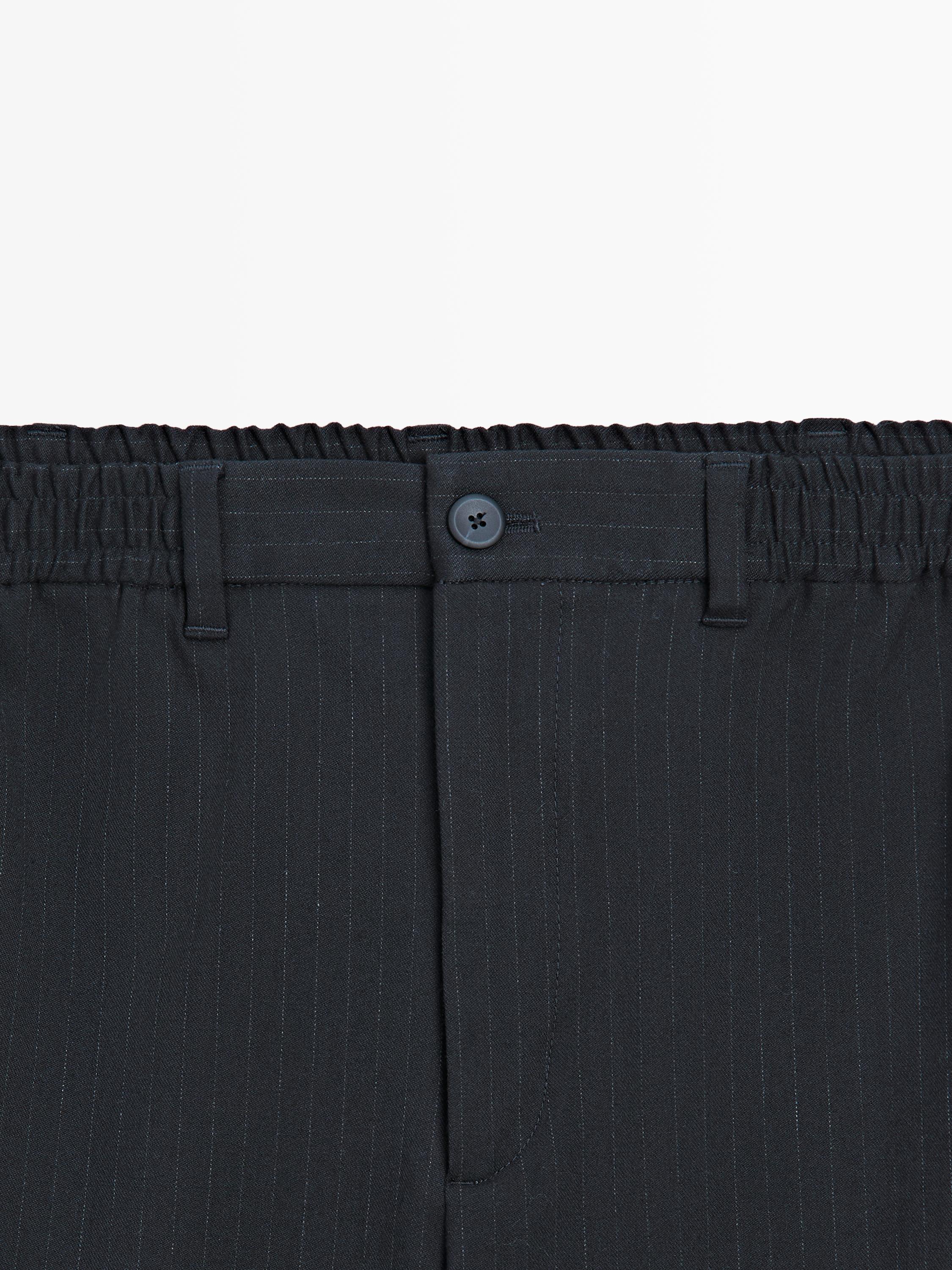 Striped jogger fit trousers