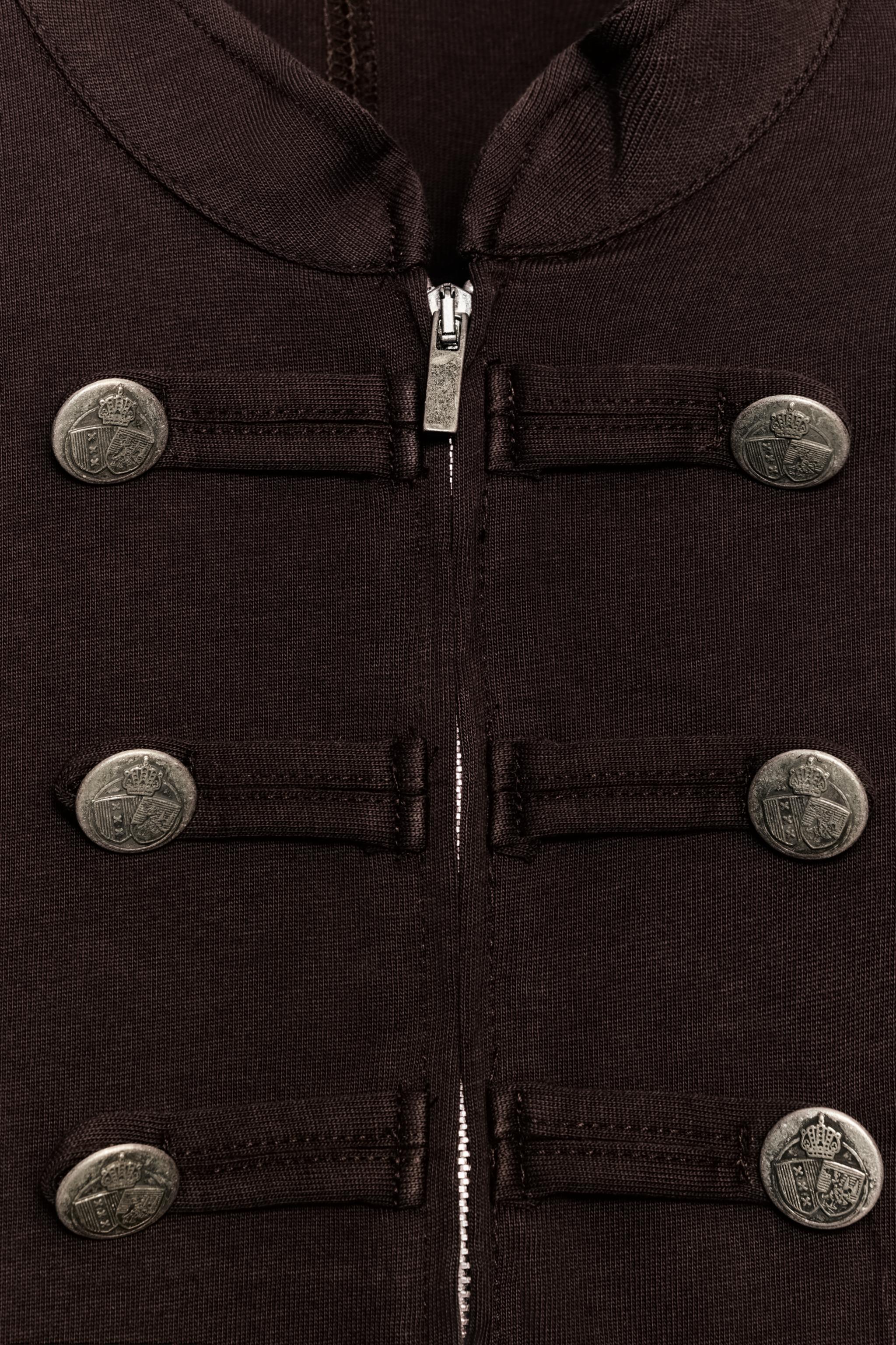 Женские топы Zara ZIP-UP BUTTON TOP — фото 6
