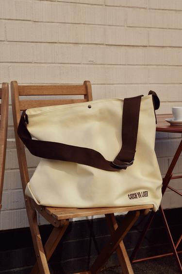 BOLSO CANVAS - Blanco Hueso de Zara