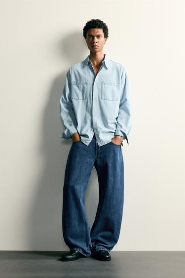 JEAN COUPE BALLON - Bleu de Zara
