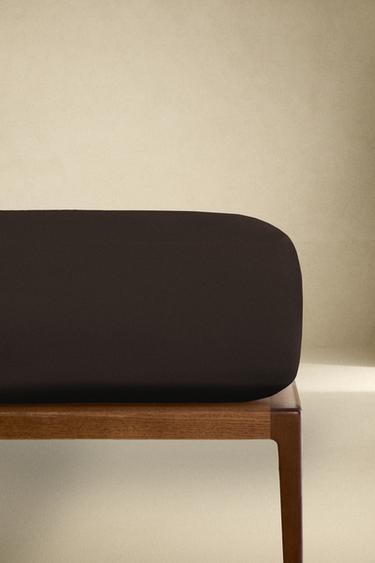 SATIJNEN HOESLAKEN | 40 CM HOOG (300-DRAADS) - Bruin van Zara