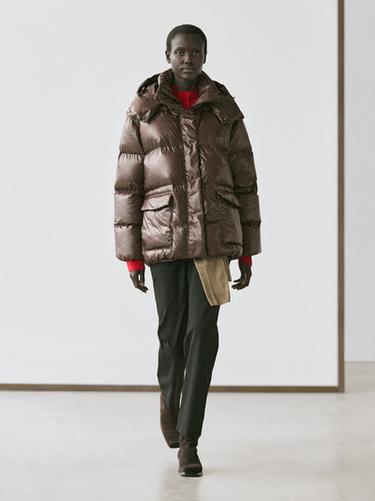 Doudoune shiny - Marron de Zara