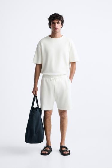 CAMISETA RIB SOFT - Blanco roto de Zara - Imagen 0