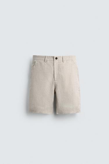 BERMUDA 100% LINO - Beige claro de Zara