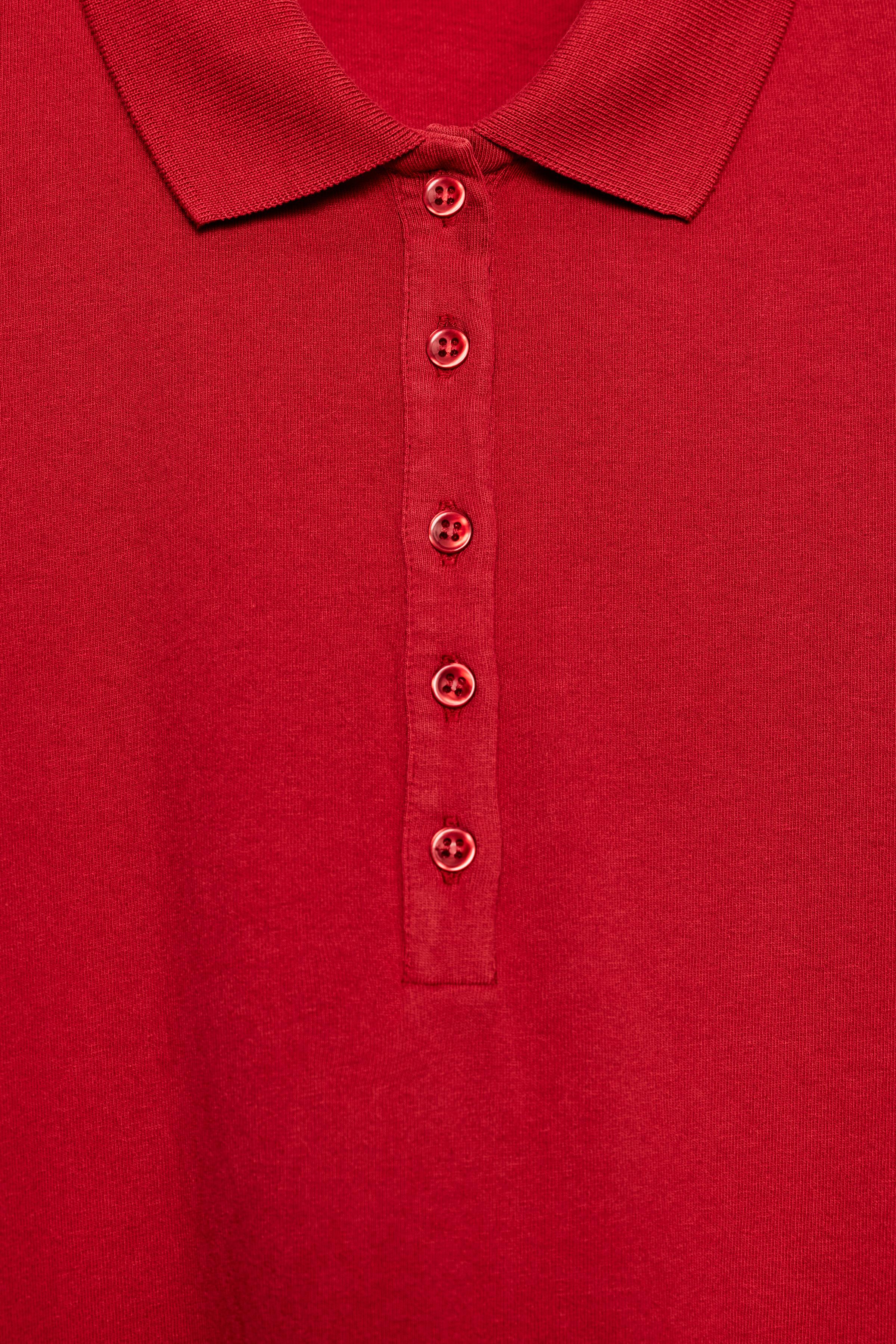 Zara LONG SLEEVE POLO — фото 7
