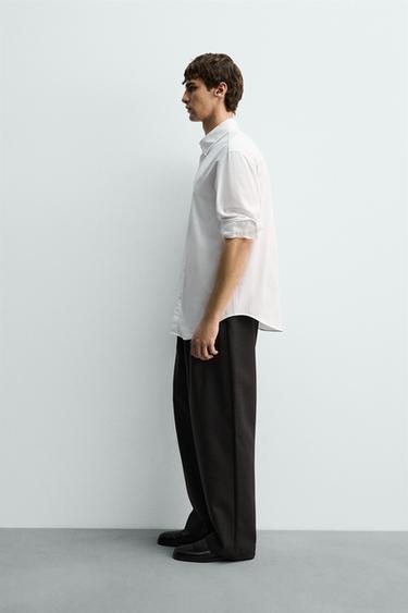 REGULAR FIT TEXTURED SHIRT - White by Zara - Image 3
