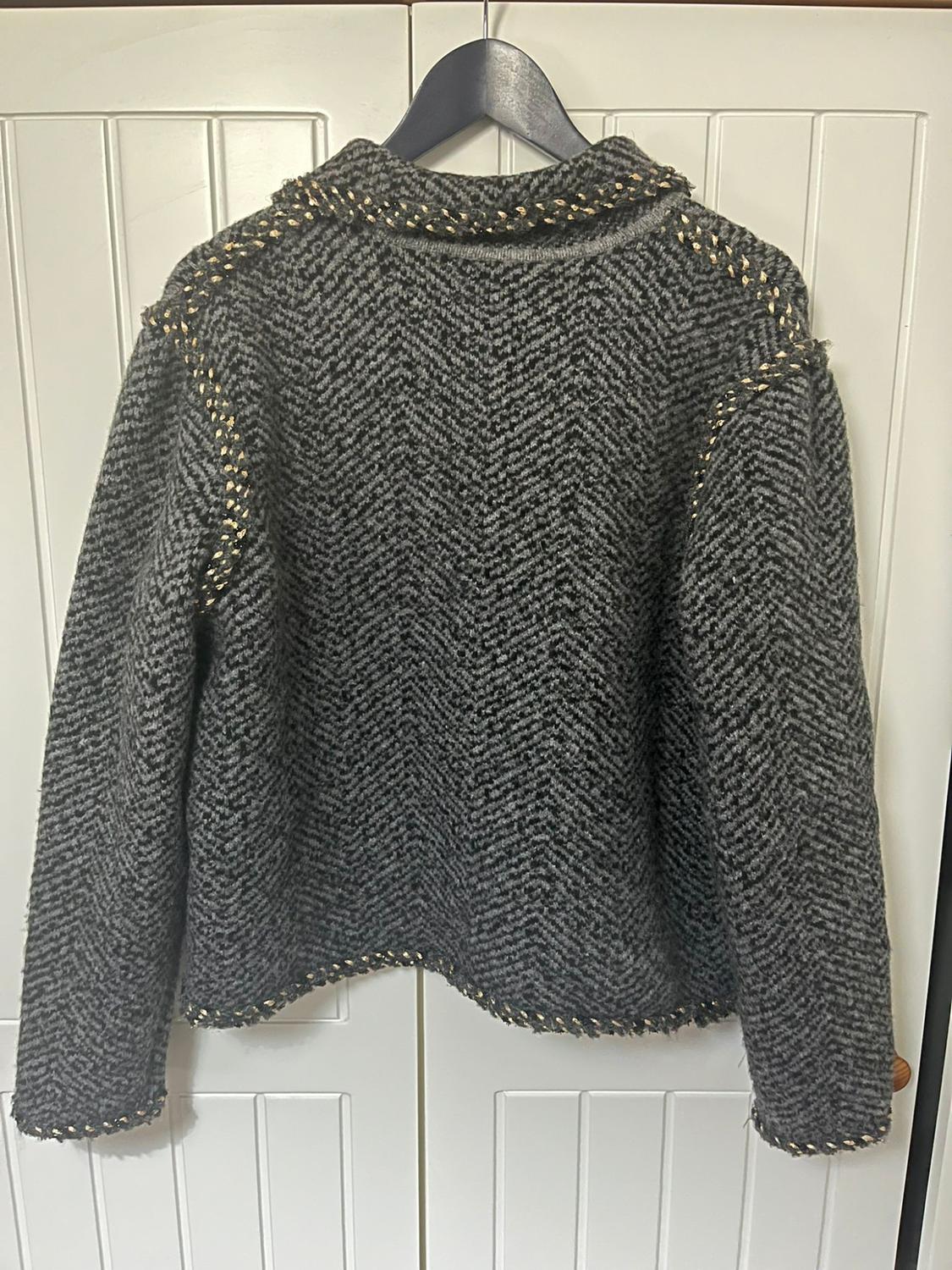 KNIT JACKET WITH BRAIDED TRIMS - Image 2