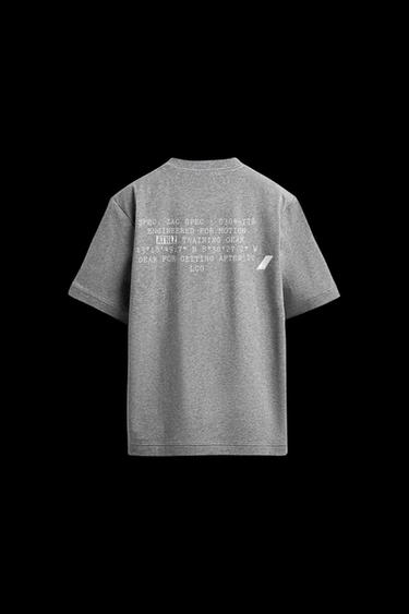 Zara COTTON TRAINING T-SHIRT - Gray marl