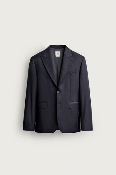 بليزر بدلة من الصوف 100% - بحري الخاص بـ Zara