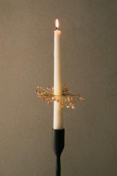 CHRISTMAS STAR CANDLE RING (SET OF 2) — Gold 1