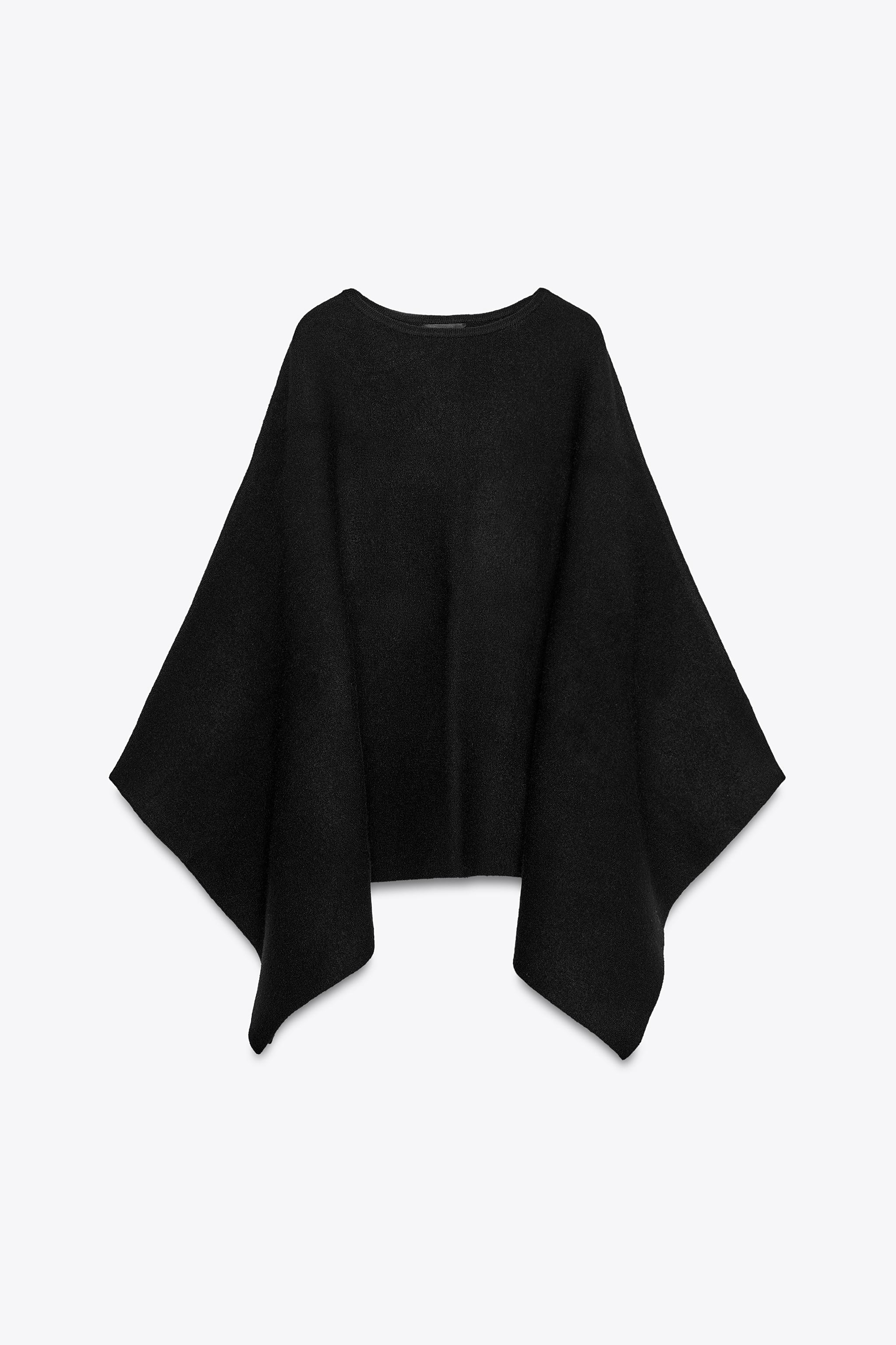 KNIT CAPE Brown ZARA United States