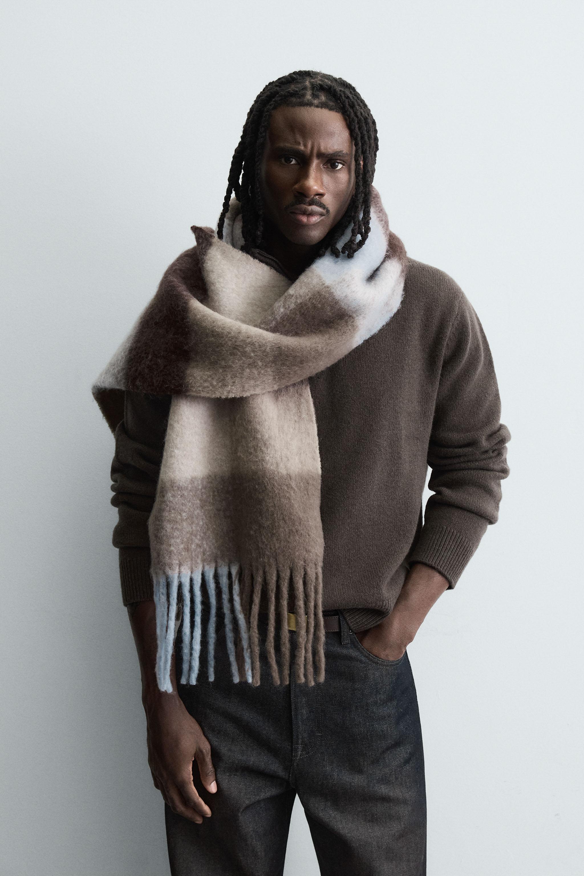 THEREDTHREAD S fuzzy scarf スカーフ　マフラー THEREDTHREAD / ザレッドスレッド】S fuzzy scarf