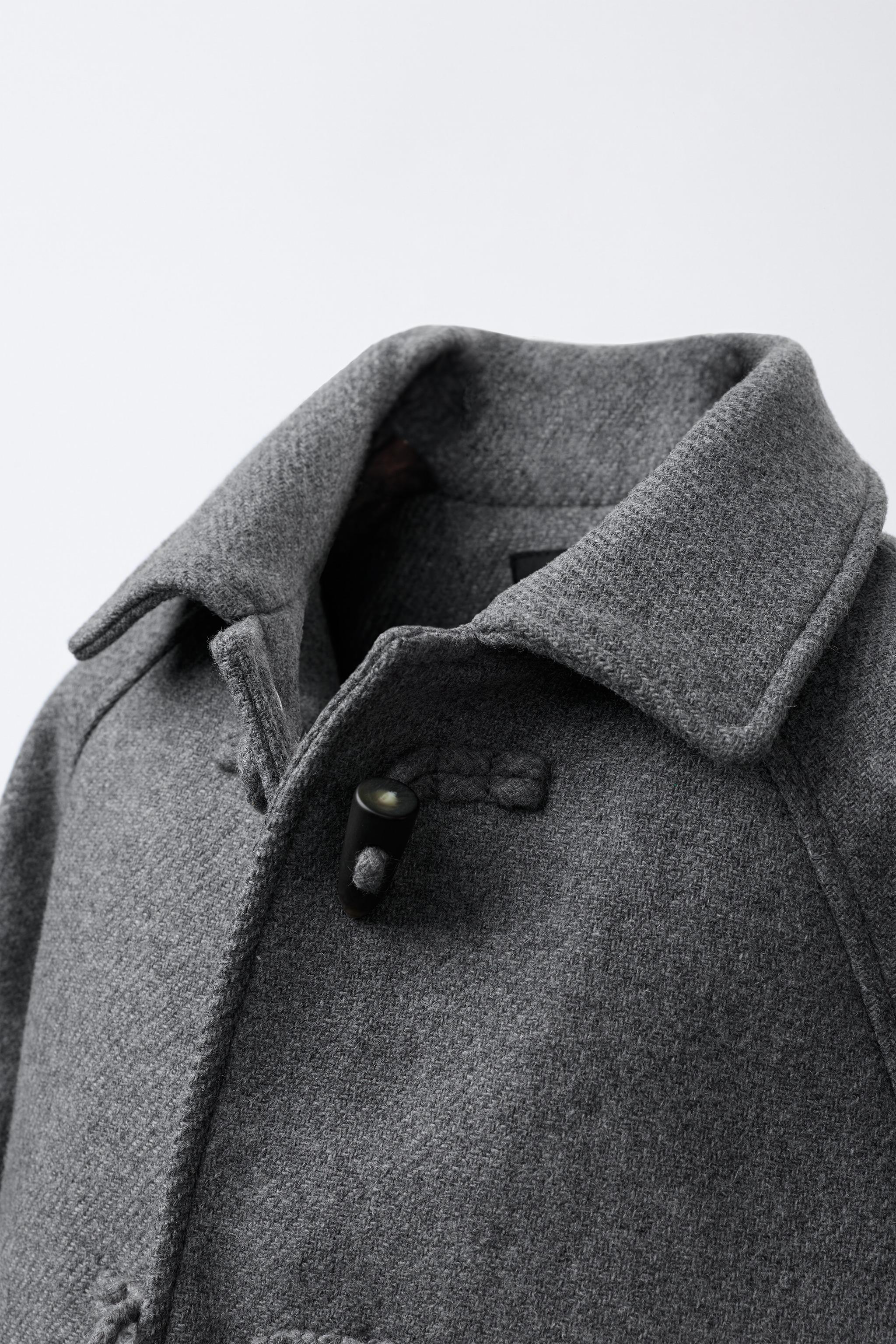 MELANGE COAT WITH WOOL FIREMAN CLASPS
