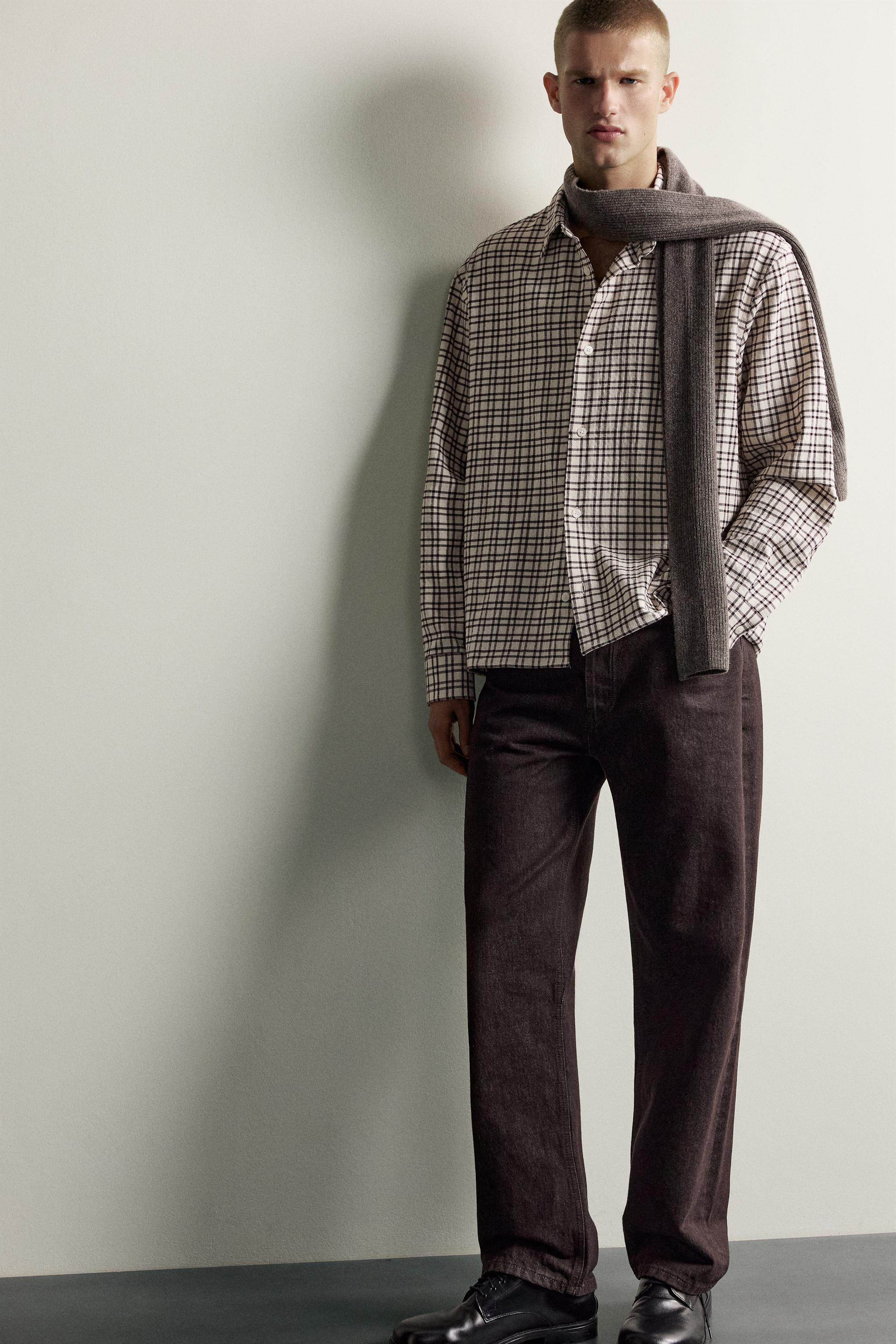 TEXTURED PLAID SHIRT