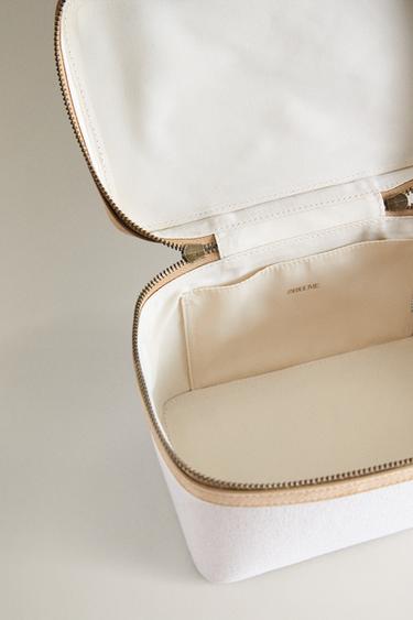 TROUSSE DE TOILETTE RIGIDE TOILE CUIR - Blanc écru de Zara - Image 3