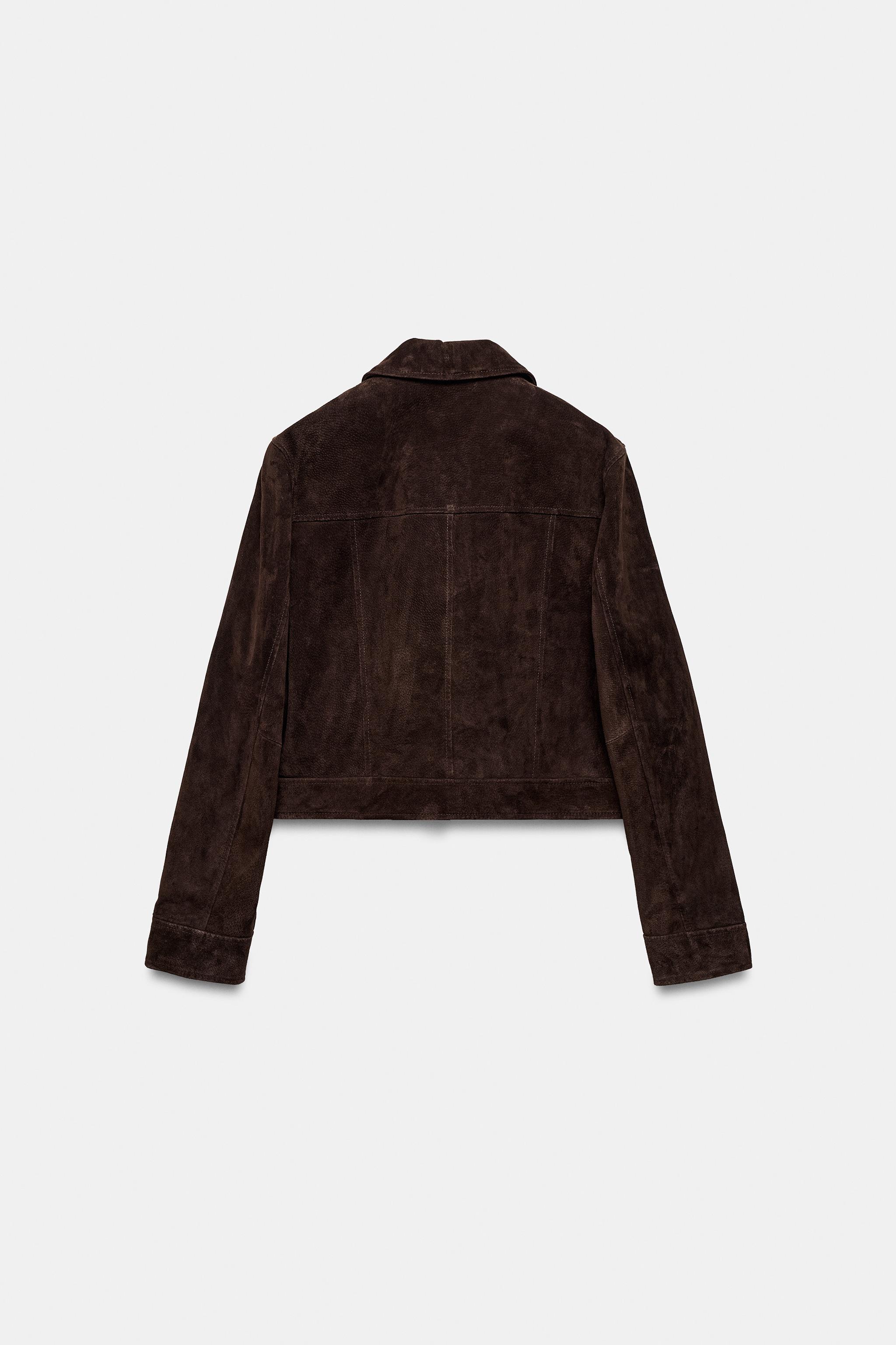 BLOUSON 100% CUIR DAIM