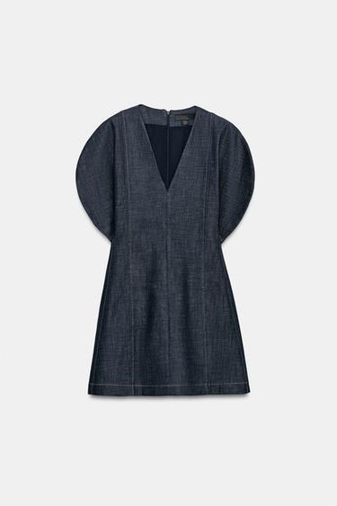 ROBE EN DENIM ZW COLLECTION - Bleu de Zara - Image 5