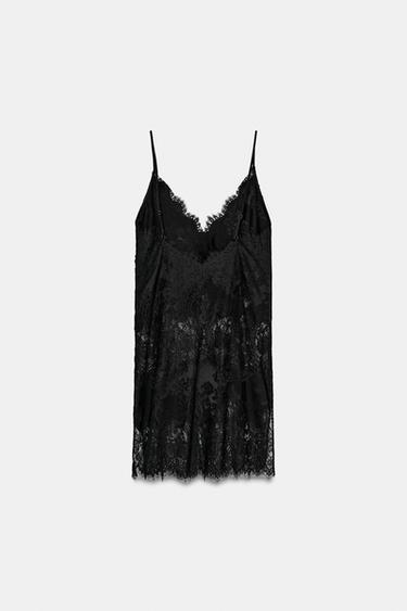 ZW COLLECTION LONG LACE TOP - Black by Zara - Image 6