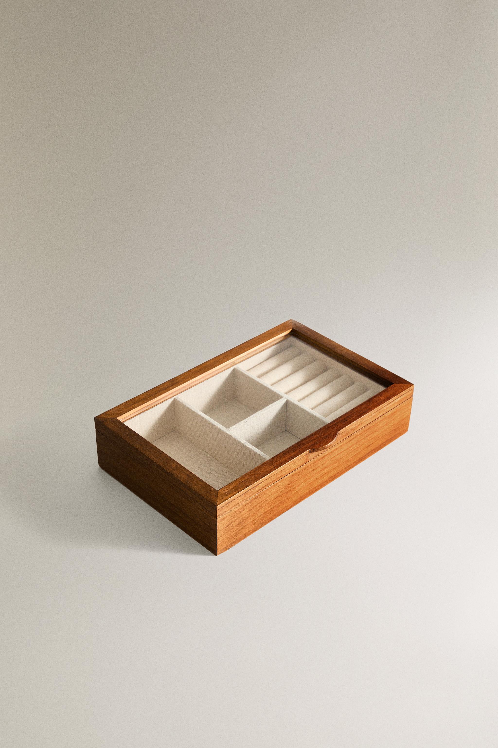海外ブランド Zara Home アクセサリーケース 木製 ブラウン