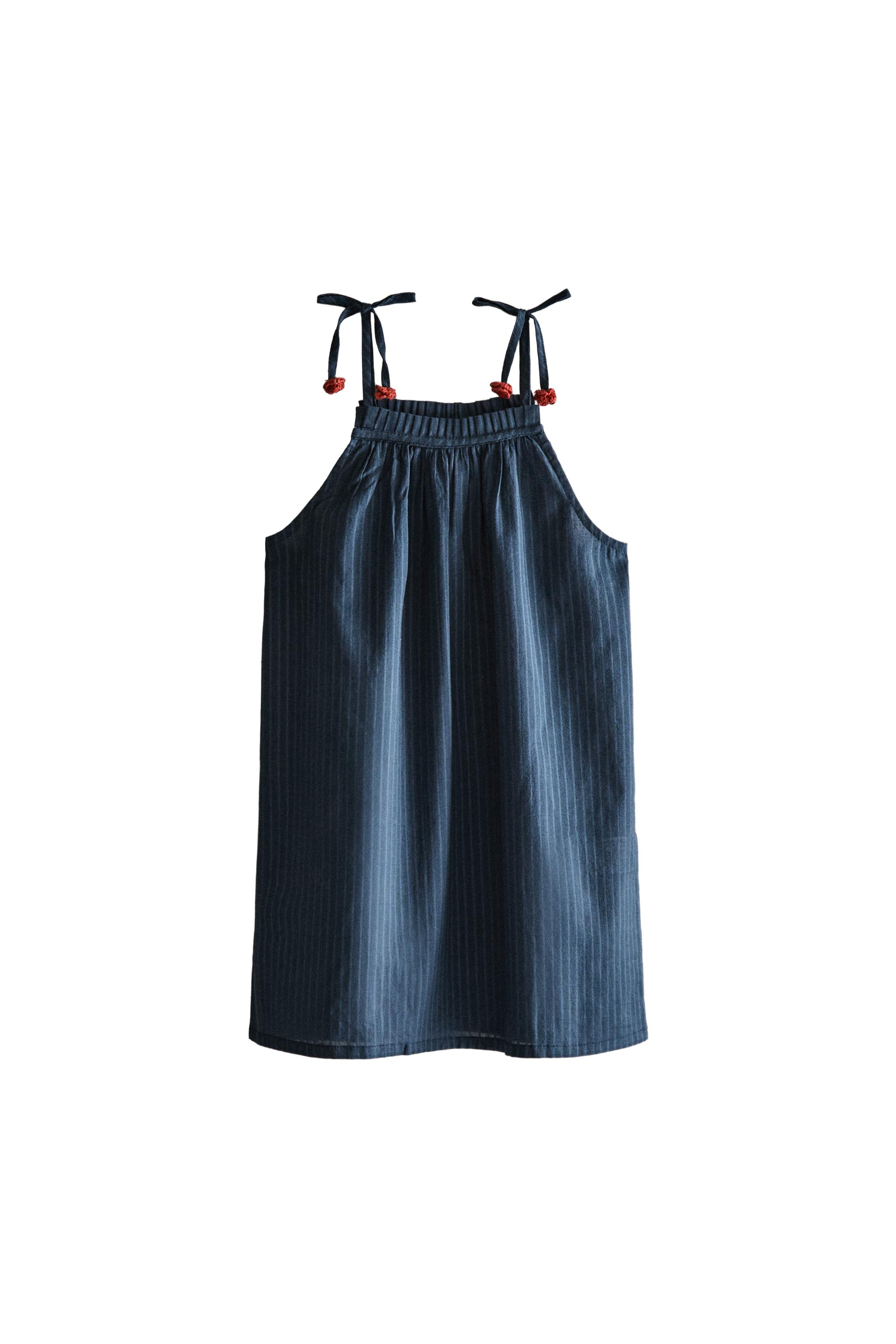 Robe d'été rayée avec perroquet joyeux, taille idéale! | Kaufen auf