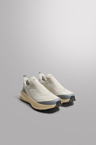 LACELESS RUNNING TRAINERS - Grey by Zara