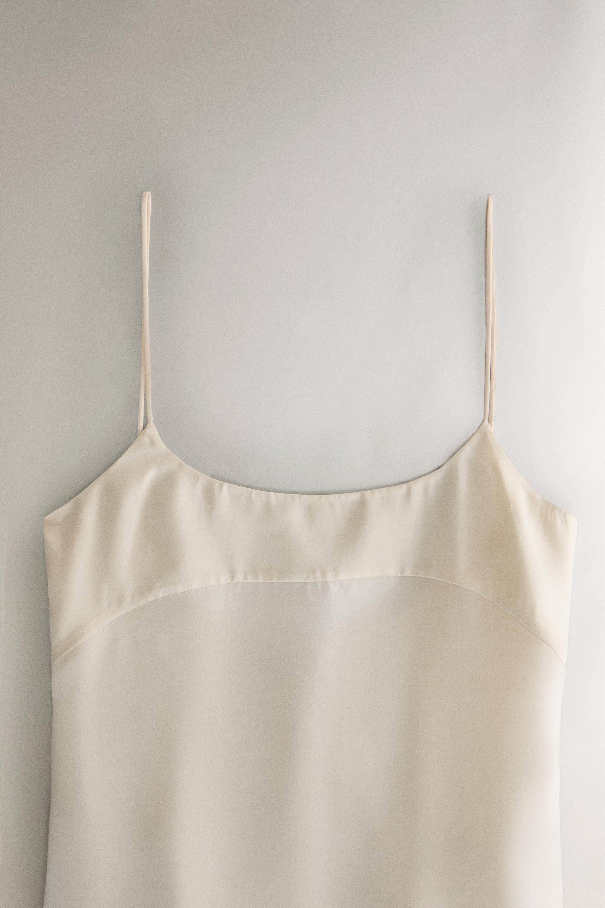 BEIGE SILK TOP