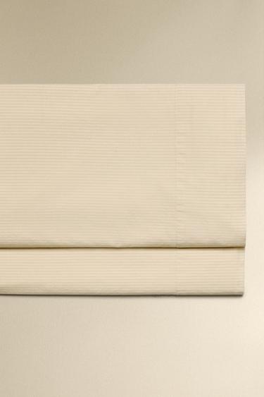 Zara STRIPED PRINT FLAT SHEET - Vanilla