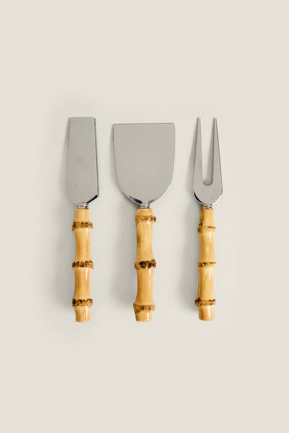 BAMBOO CHEESE FLATWARE SET