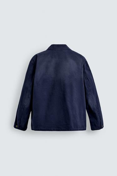 VESTE DÉLAVÉE À POCHES - Bleu roi de Zara - Image 8