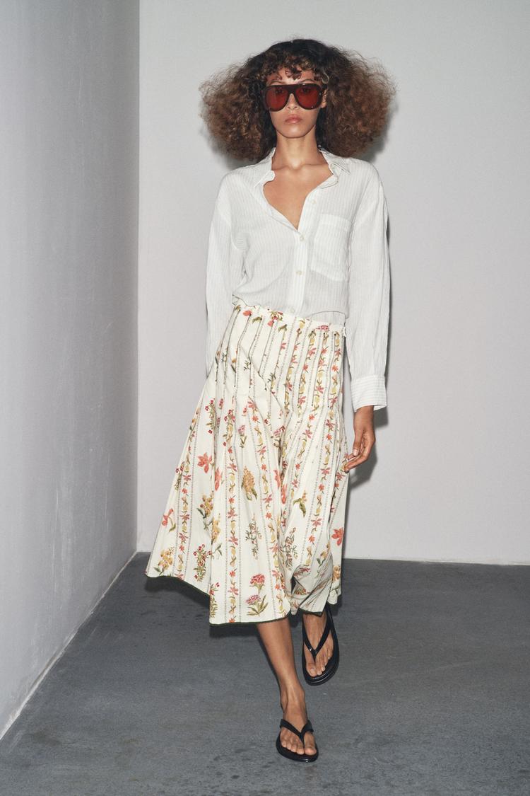 Falda Blanca Falda Midi Punto Zara Zara Lanza En Blanco El