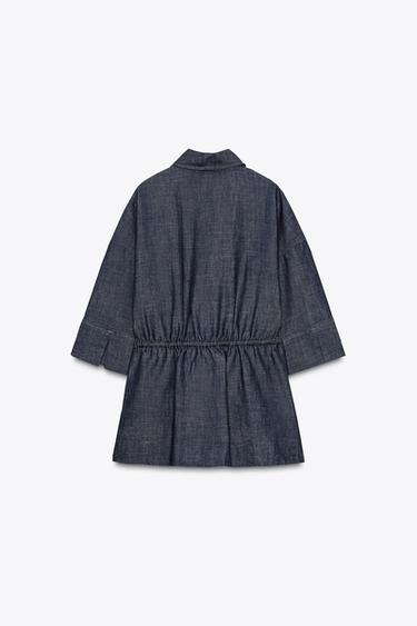 LINEN BLEND SAFARI SHIRT - Indigo by Zara - Image 6