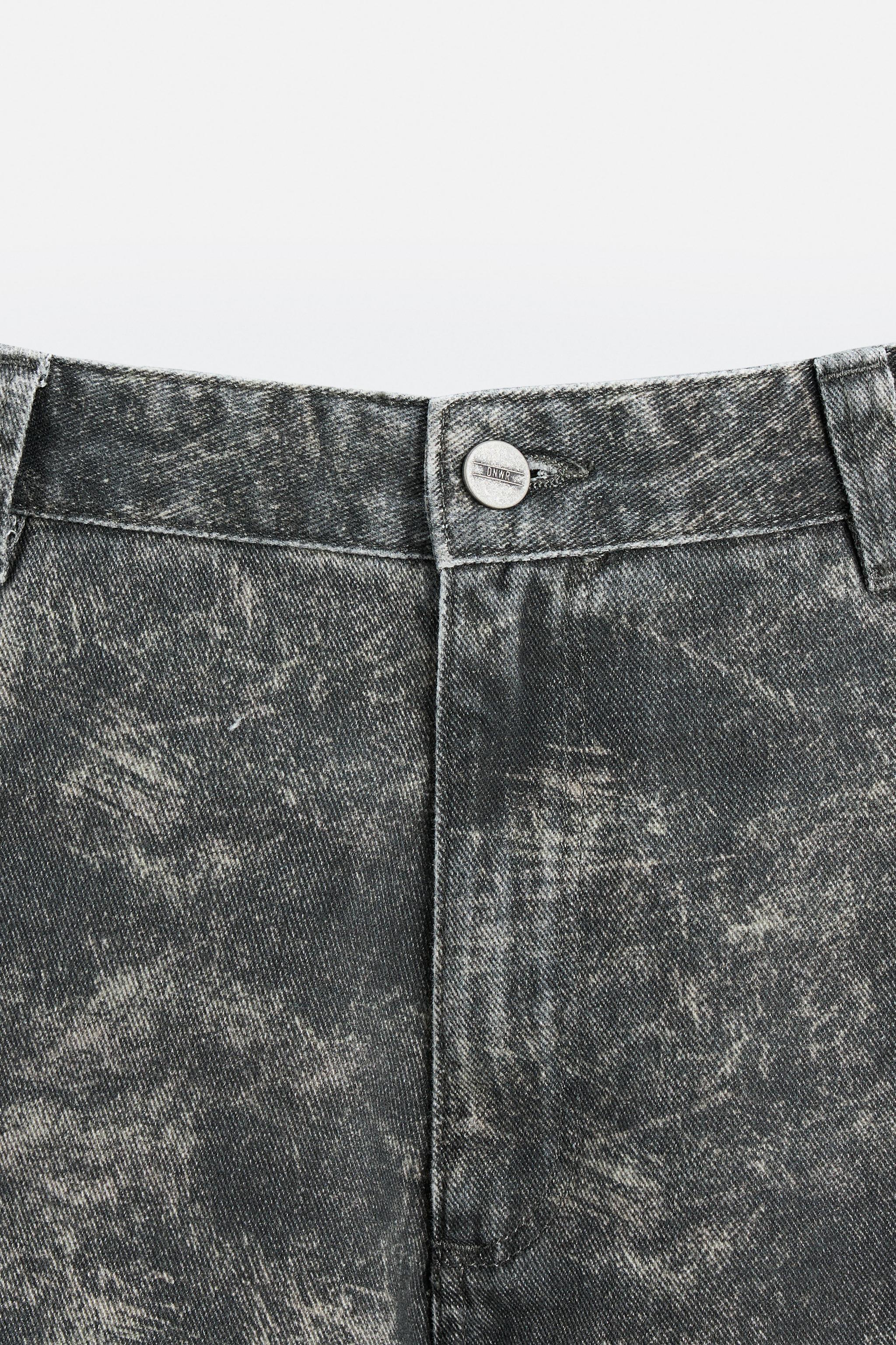 BAGGY ABSTRACT PRINT PANTS - Dark gray | ZARA United States