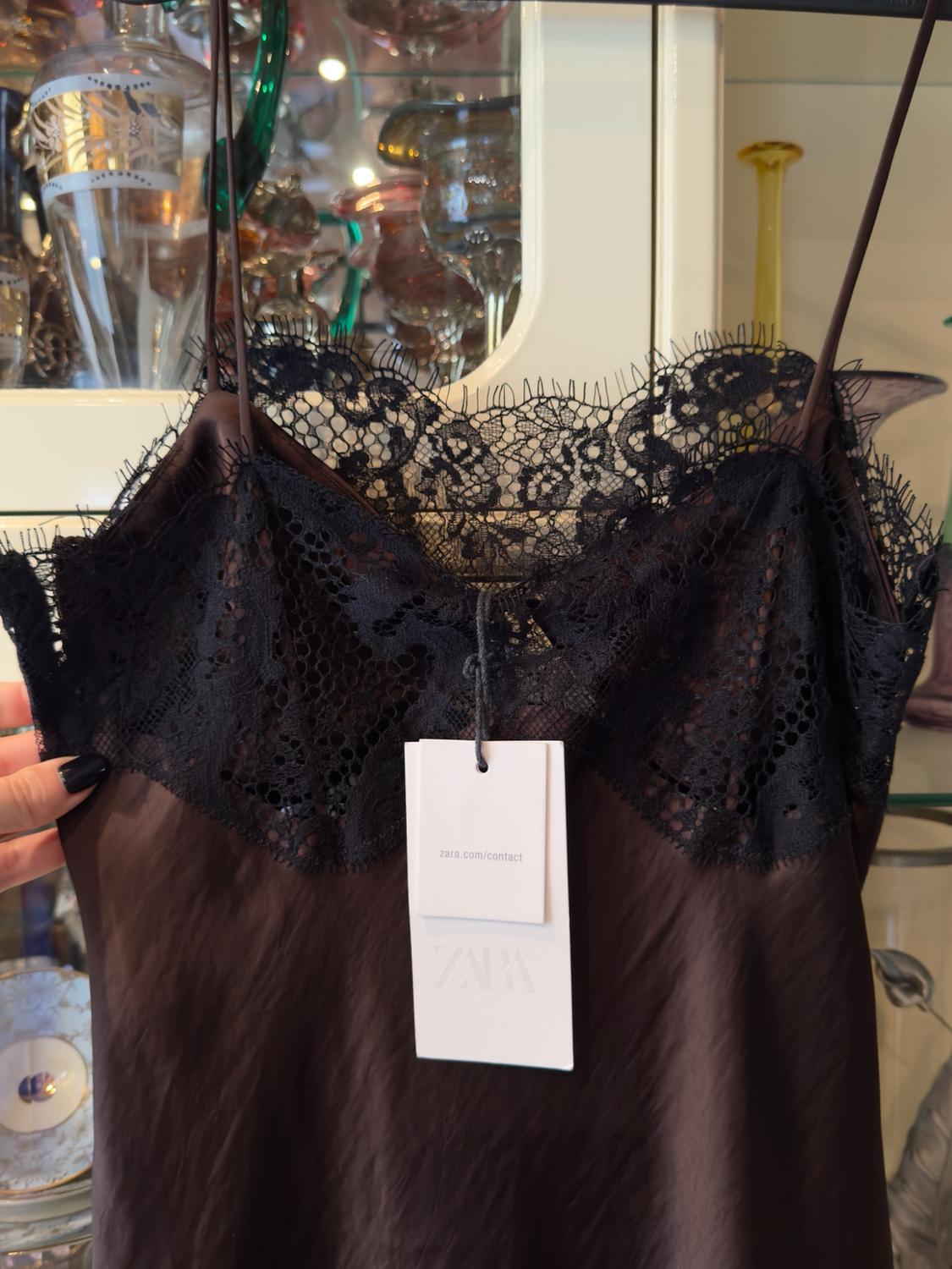 ZW COLLECTION ASYMMETRIC LACE SATIN DRESS - Image 4