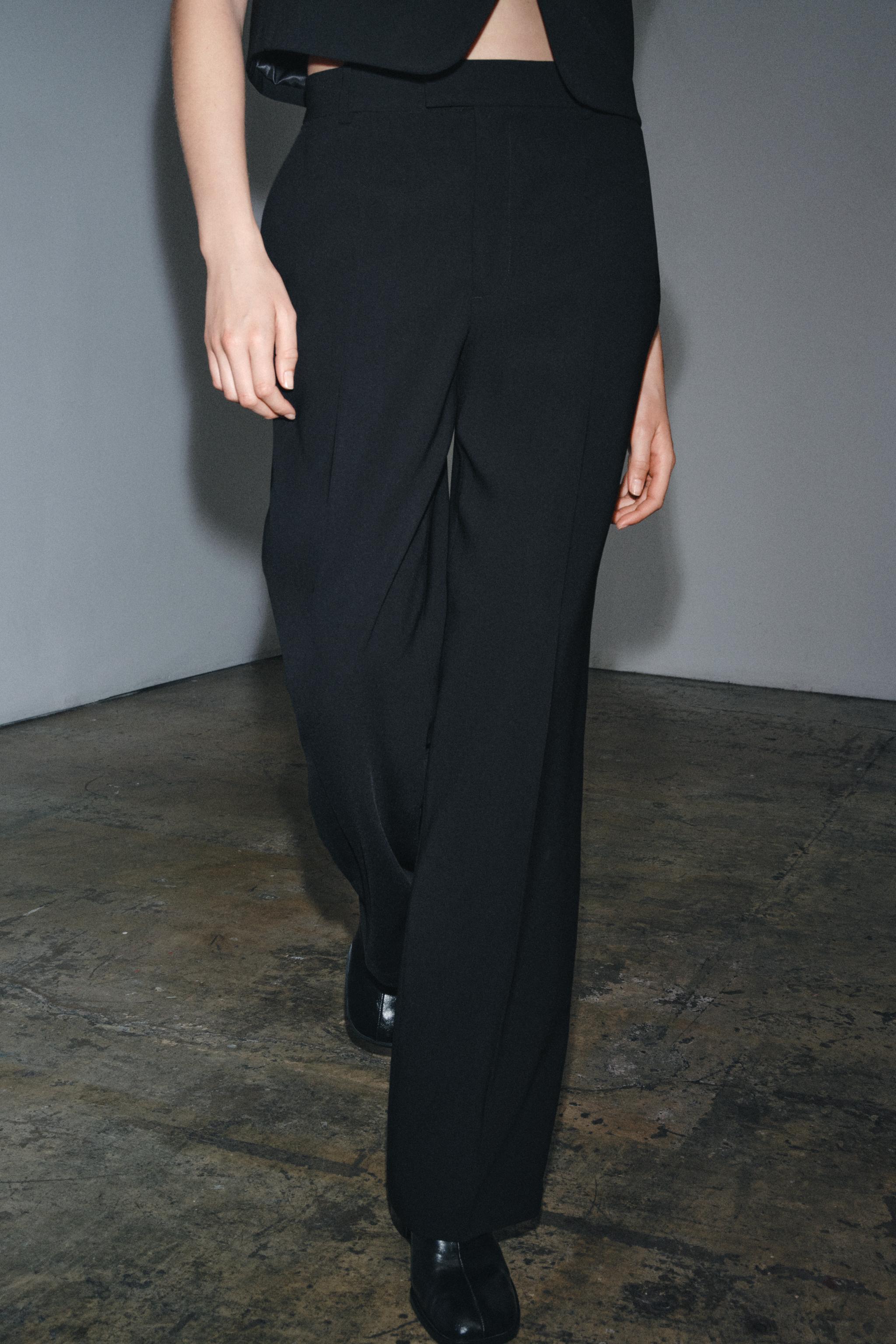 ZW COLLECTION STRAIGHT LEG PANTS - Black | ZARA Canada