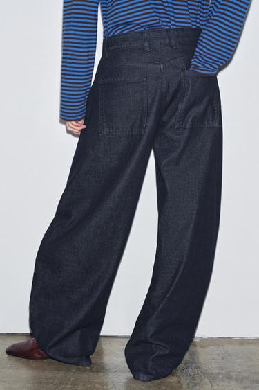ZW COLLECTION MID-RISE BALLOON JEANS - Blue by Zara - Image 2