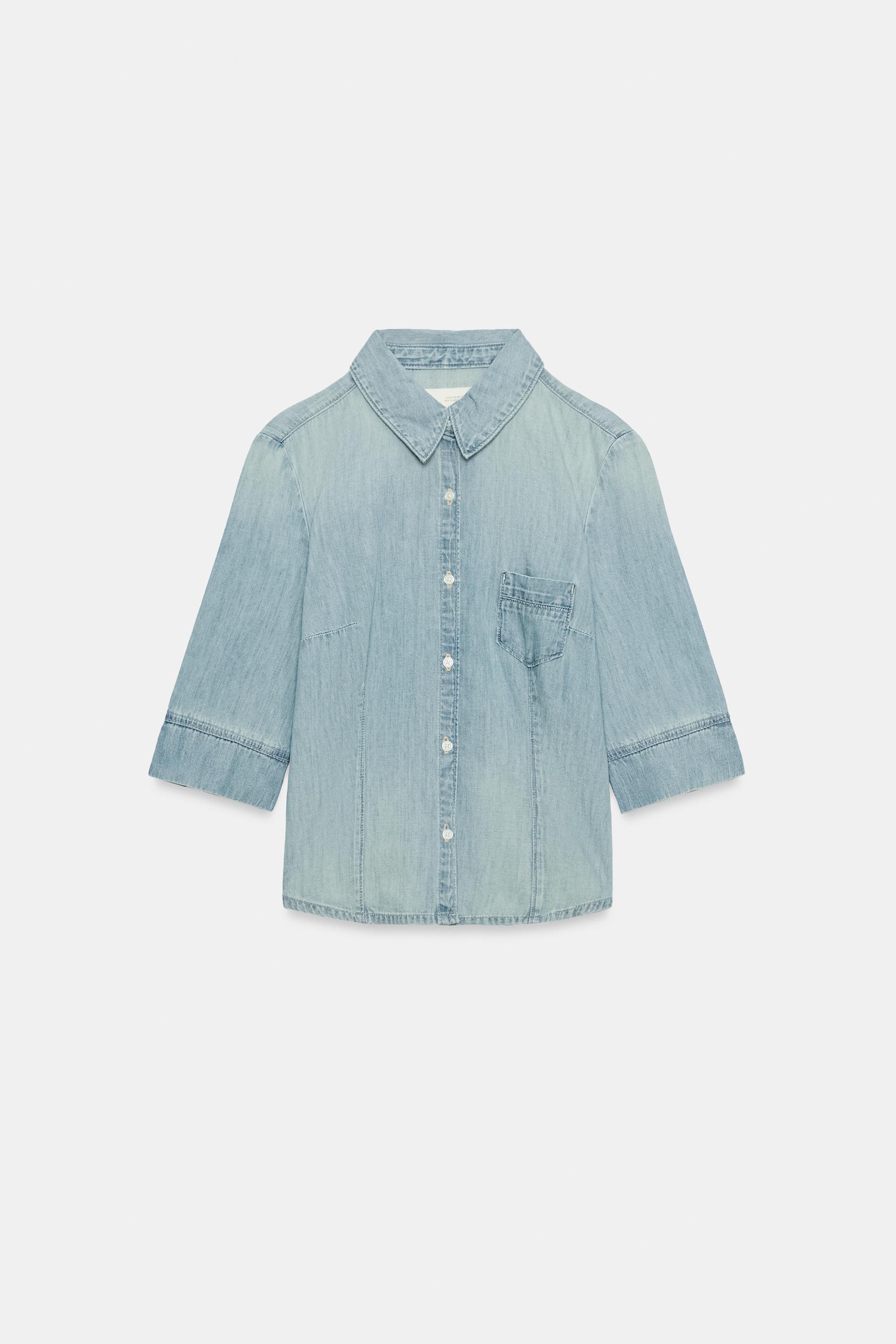 TRF FITTED DENIM SHIRT