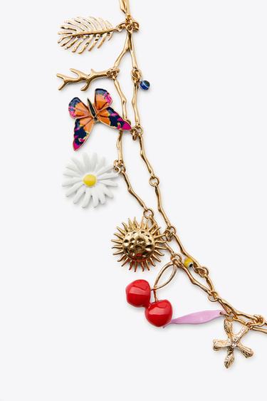 METAL CHARM BELT - Golden by Zara - Image 1