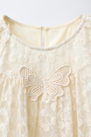 ROBE EN TULLE PAPILLONS - Écru de Zara - Image 2