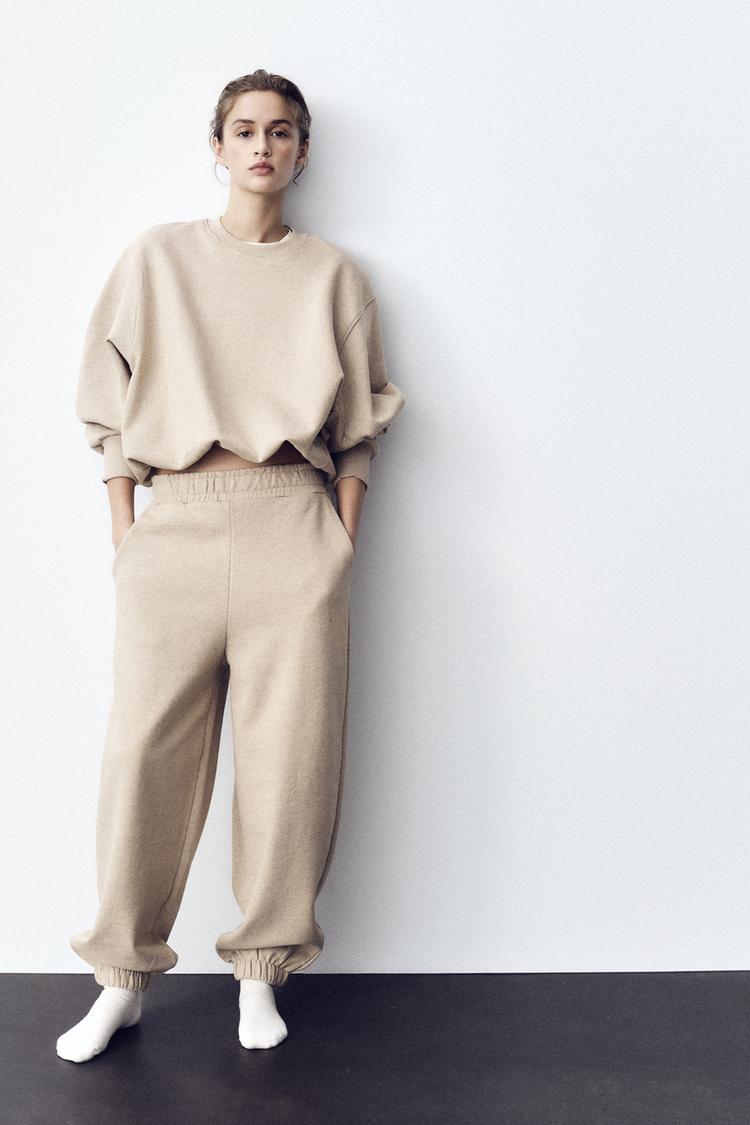 Regular Fit Zara Pantaloni Beige Outfit Con Pantaloni Slouchy