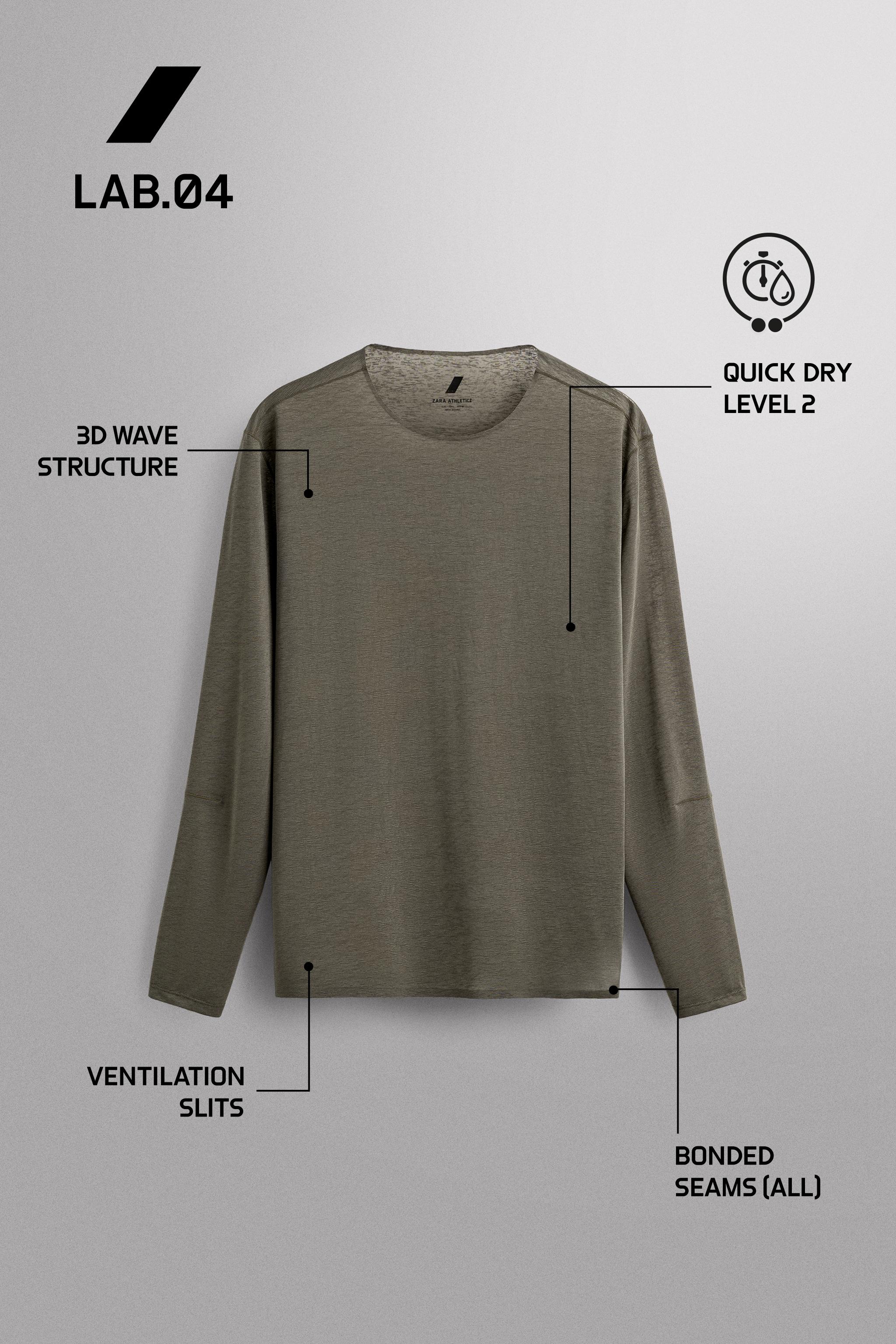 LIGHTWEIGHT STRUCTURED RUNNING T-SHIRT - Green marl | ZARA United