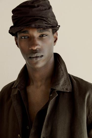 100% LINEN OVERSHIRT - Brown by Zara