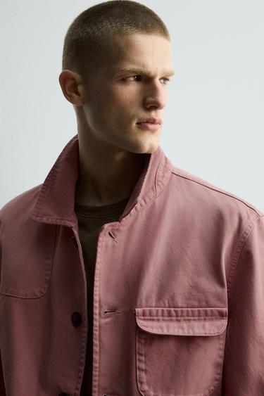 RELAXED FIT WASHED JACKET - Pink by Zara - Image 5